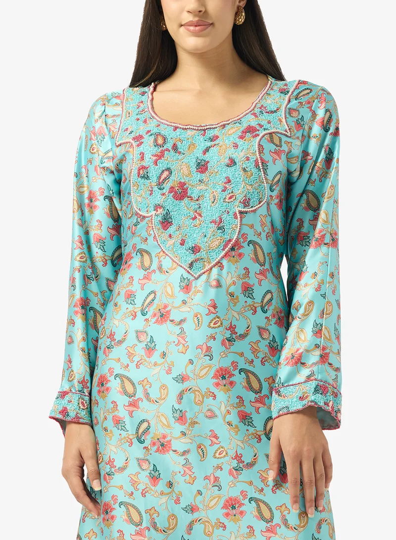 Arabian Closet  Embellished Belted Jalabiya for Women | Best Price UAE