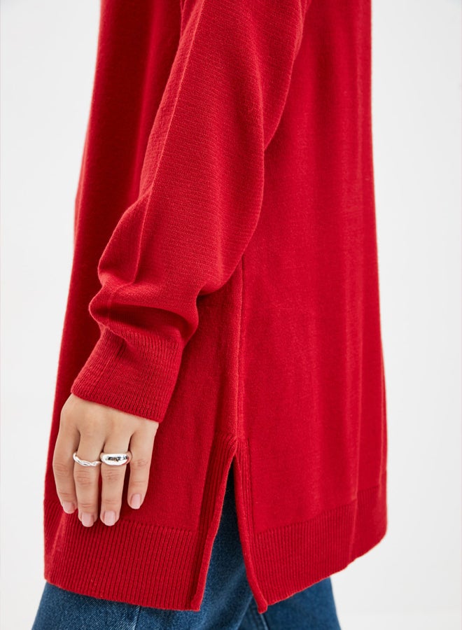 trendyol Red Knitwear Sweater - Image 4