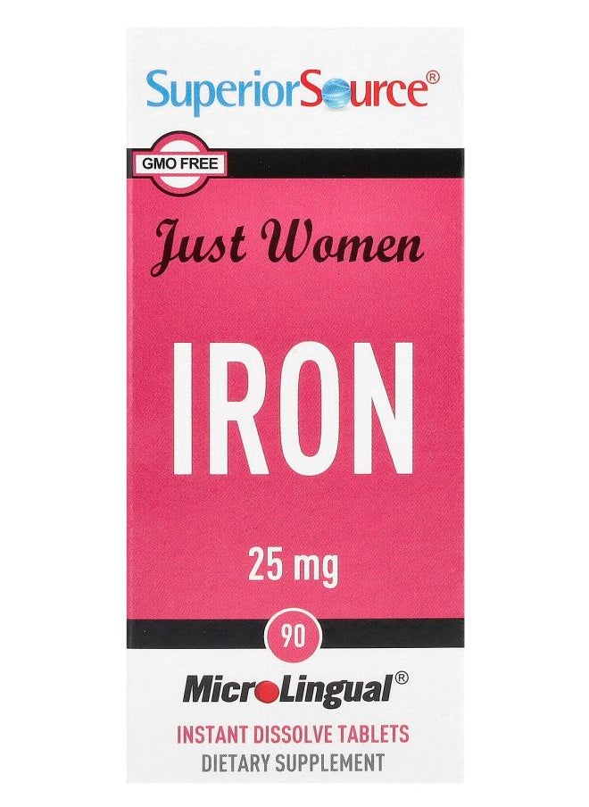Superior Source Just Women Iron 25 mg 90 MicroLingual® Instant Dissolve Tablets 