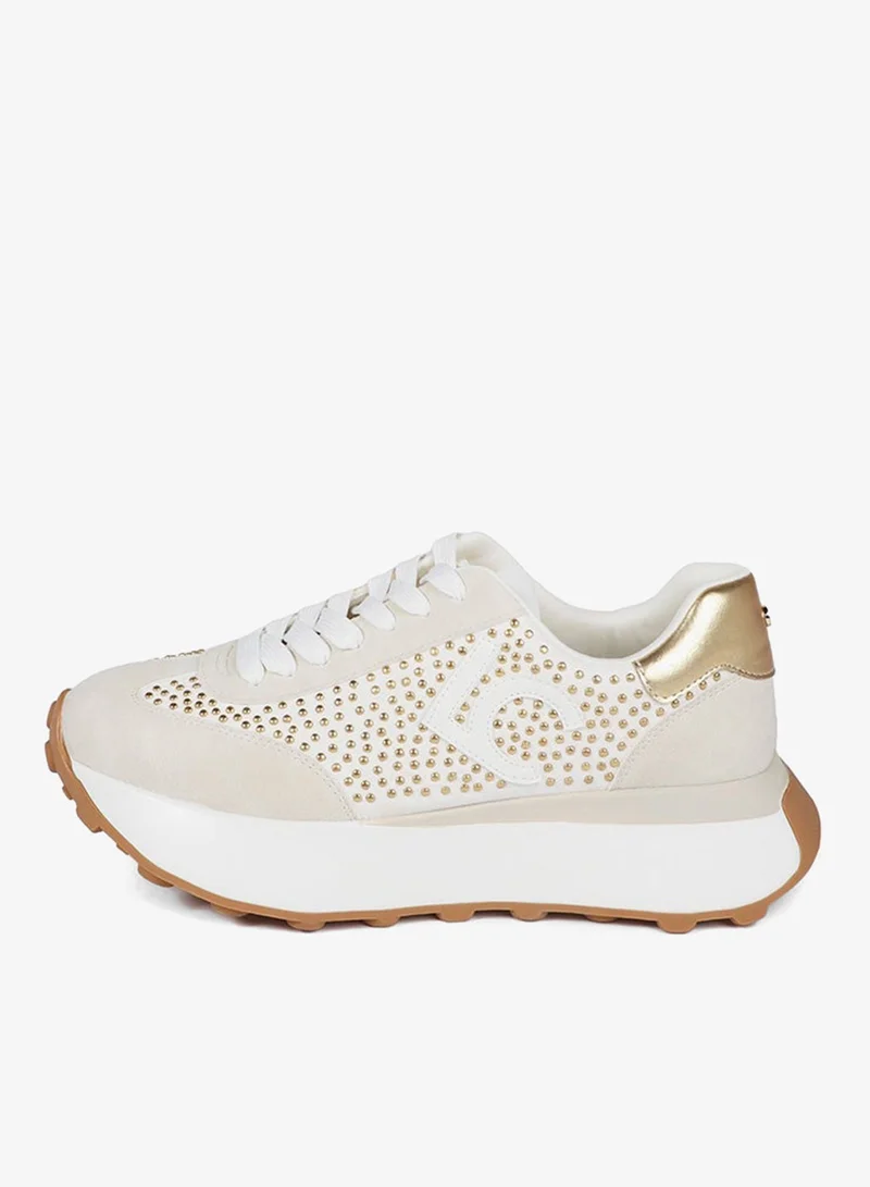 Lola Casademunt Platform Sneakers with Metallic Studs