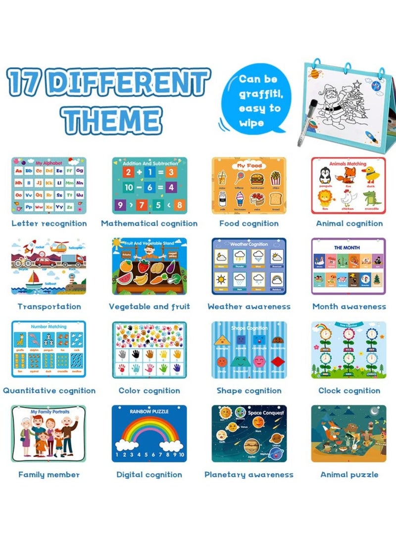 Y&D - Busy Book, Newest Desktop Montessori 17 Themes Preschool Learning Educational Autism Sensory Toys, Kindergarten Classroom Must Haves The Travel Toys Gift for Children - Image 1