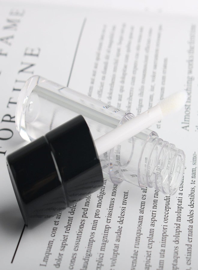 كوسيديا مجموعة كوسيديا من 20 أنبوبًا دائريًا فارغًا أسود اللون لتلميع الشفاه، سعة 4 مل (0.13 أونصة)، مع عصا. عبوات أنابيب تلميع الشفاه لتعبئة زيت الشفاه - Image 5