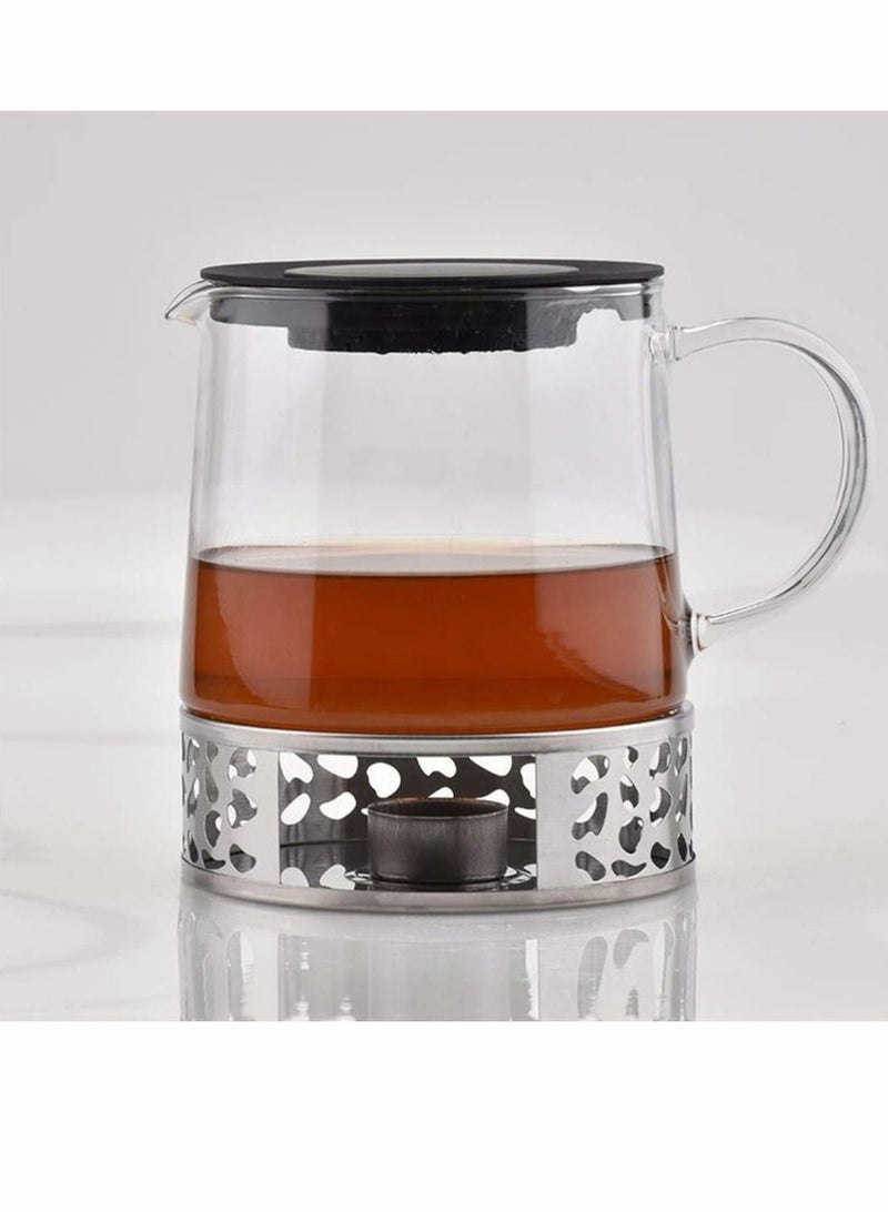 KASTWAVE قاعدة تسخين إبريق الشاي من الفولاذ المقاوم للصدأ، دافئة مقاومة للحرارة لتسخين الشاي والمشروبات والنبيذ والمشروبات الروحية، للمكتب والمنزل - Image 4