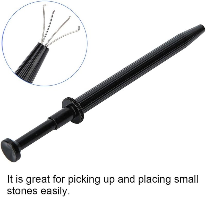 Stainless Steel 4 Prong Tweezers Jewelry Making Repair Precision Picker Tool - Image 3