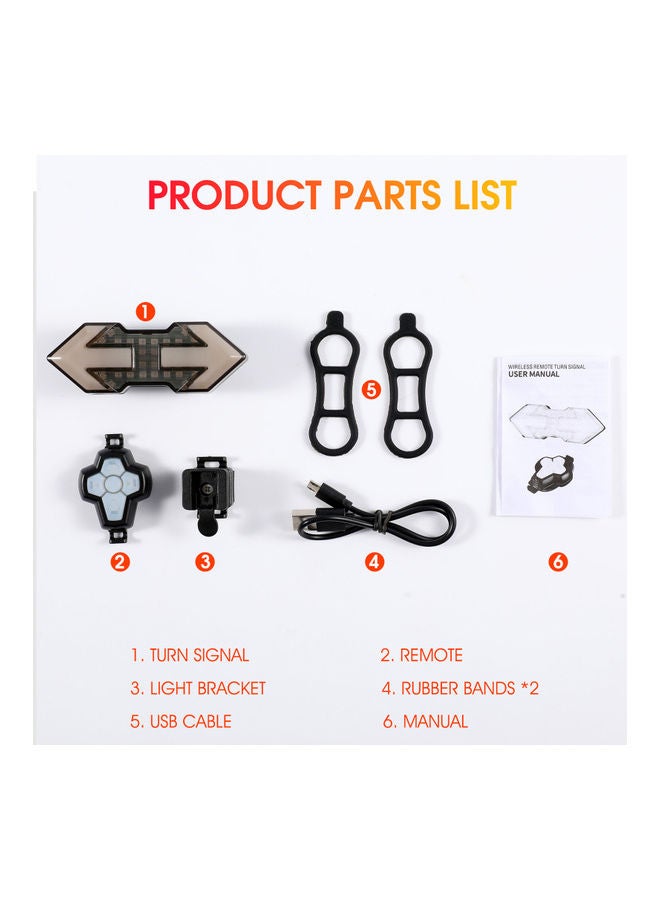 NIBEMINENT USB Bicycle Rear Turn Signal Light Set - Image 1
