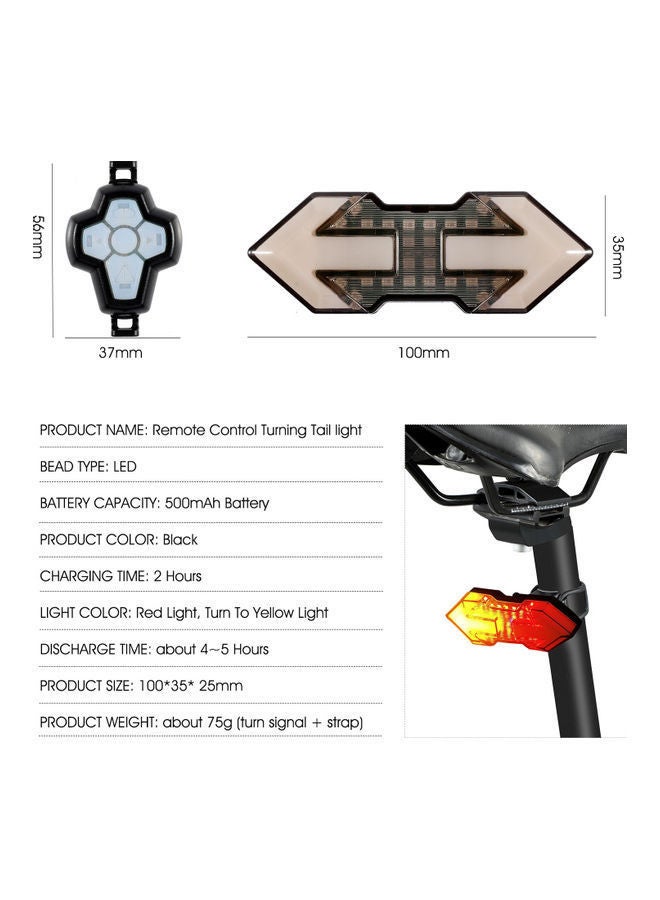 NIBEMINENT USB Bicycle Rear Turn Signal Light Set - Image 4