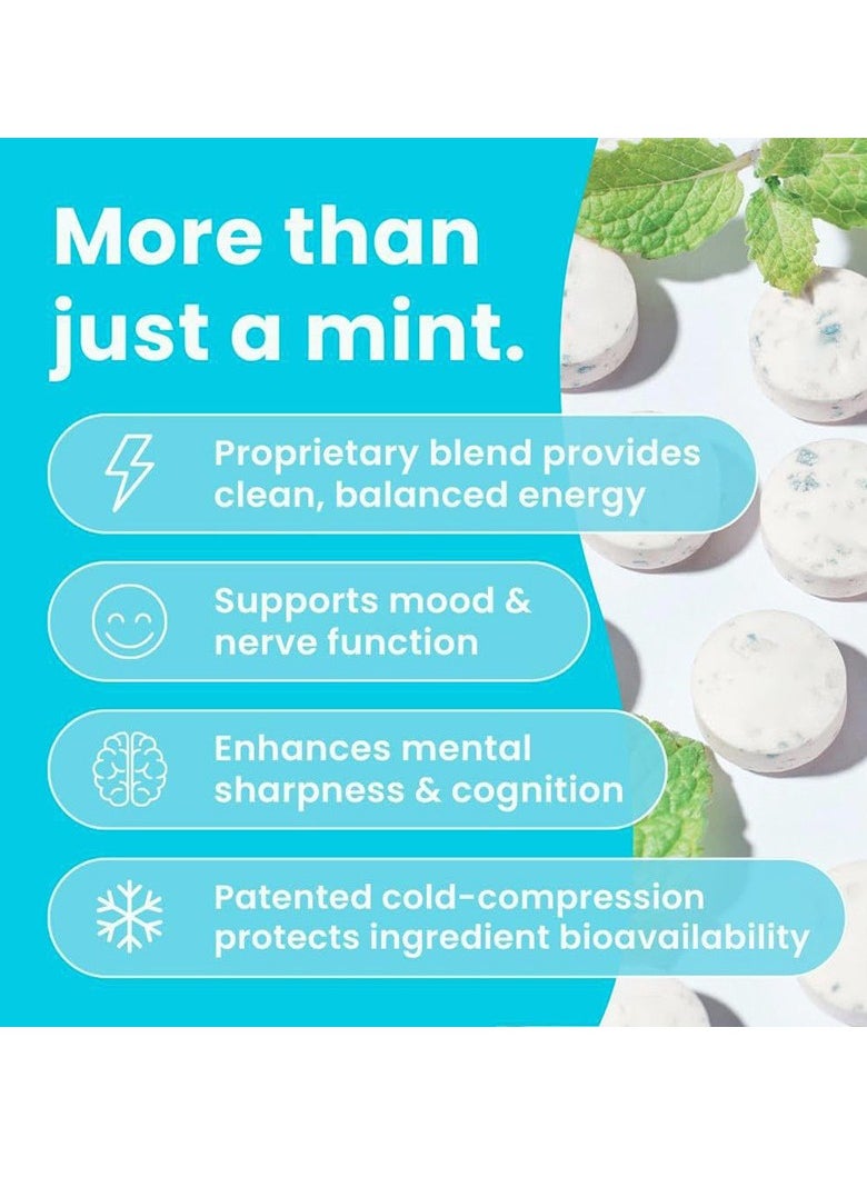 Mints - NeuroGum Energy Caffeine Gum (90 Pieces) - Sugar Free with L-theanine + Natural Caffeine + Vitamin B12 & B6 - Nootropic Energy & Focus Supplement for Women & Men - Keto & Vegan, Peppermint Flavor - Image 1