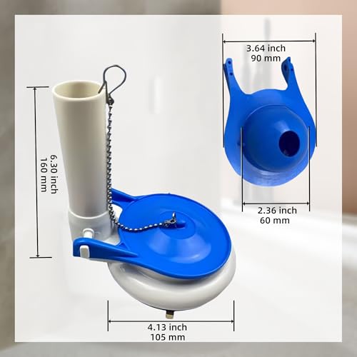 Banhey Toilet Flush Valve Assembly, 3 Inch, Compatible with One - Piece Toilets -WC Tank Repair and Replacement Part Featuring Chain and Flapper - Image 4