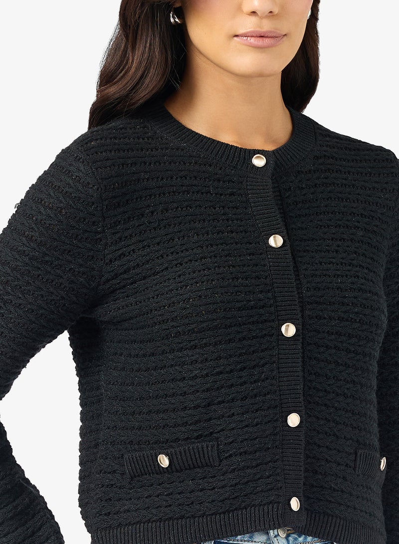 فيرو مودا كارديجان محبوك بياقة دائرية من فيمسوليه - Image 3