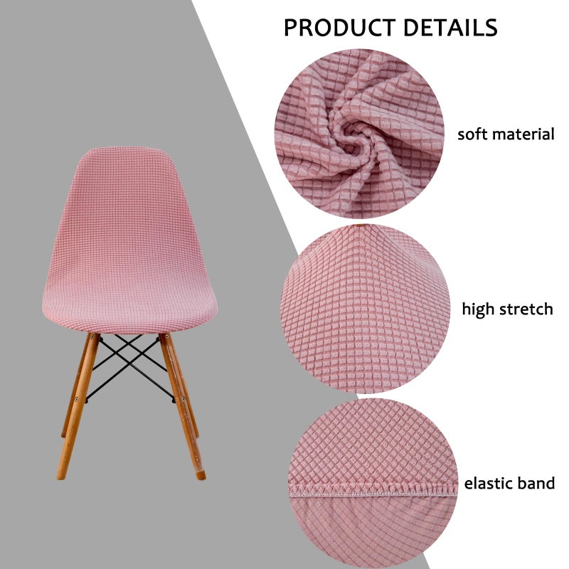 HAOYONG HAOYONG Mid Century Modern Dining Chair Covers Printed Shell Chair Cover Lounge Armless Chair Cover Stretchable Slipcovers for Kitchen  Office  Dining Room and Living Room(Set of 4)  - Image 2