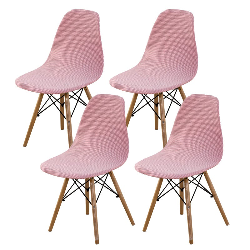 HAOYONG HAOYONG Mid Century Modern Dining Chair Covers Printed Shell Chair Cover Lounge Armless Chair Cover Stretchable Slipcovers for Kitchen  Office  Dining Room and Living Room(Set of 4)  - Image 1