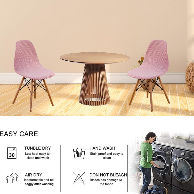 HAOYONG HAOYONG Mid Century Modern Dining Chair Covers Printed Shell Chair Cover Lounge Armless Chair Cover Stretchable Slipcovers for Kitchen  Office  Dining Room and Living Room(Set of 4)  - Image 5