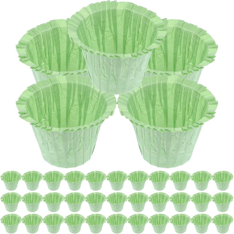 VICASKY 50pcs Sage Green Cupcake Liners Muffin Cups Greaseproof Paper Baking Cups for Cupcake Baking Supplies - Image 1
