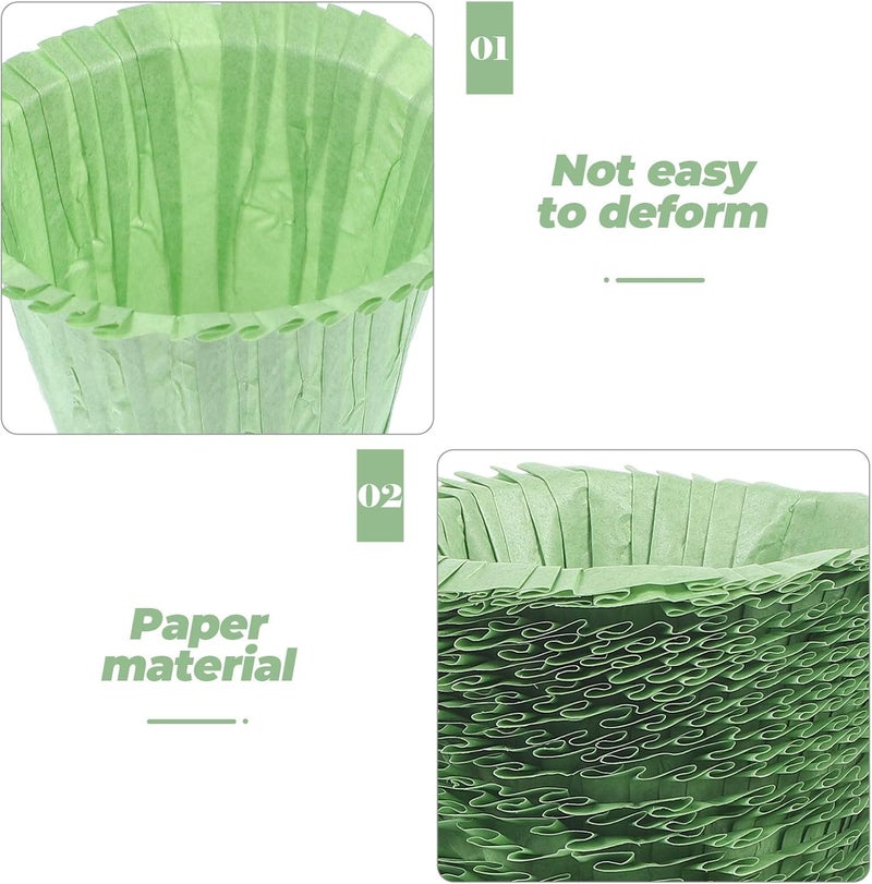 VICASKY 50pcs Sage Green Cupcake Liners Muffin Cups Greaseproof Paper Baking Cups for Cupcake Baking Supplies - Image 3