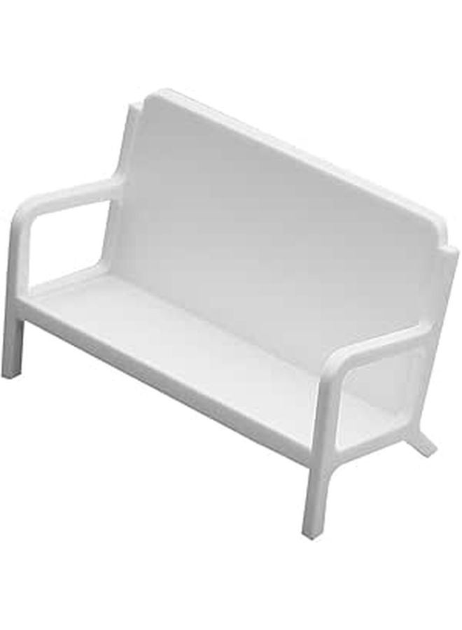 Sofa Shape Plastic Business Card Holder Stand Desktop Office Organizer - Image 1