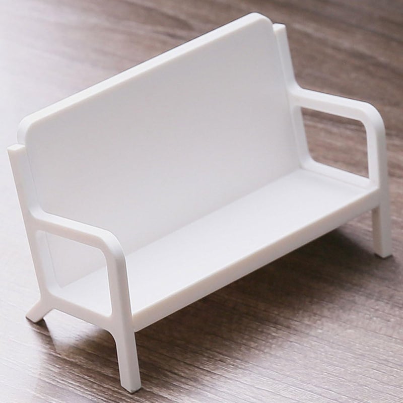 Sofa Shape Plastic Business Card Holder Stand Desktop Office Organizer - Image 5