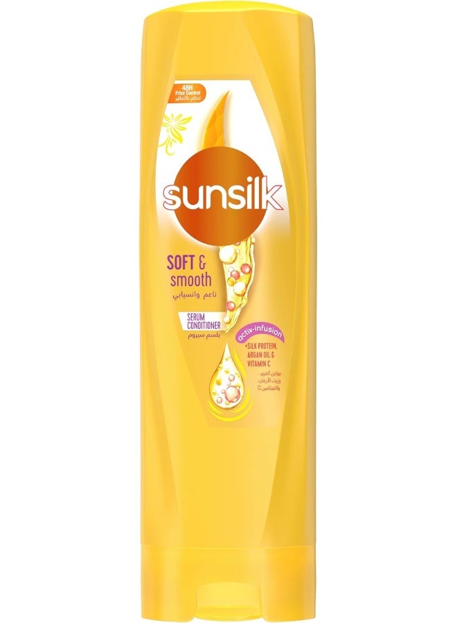 Sunsilk بلسم صن سيلك للشعر الناعم والملس مع بروتين الحرير وزيت الأركان وفيتامين C، 350 مل - Image 1