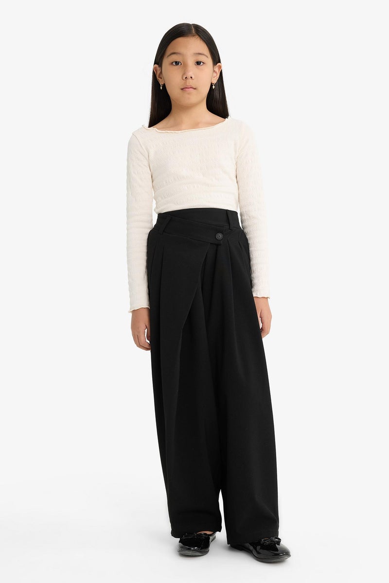 DeFacto Black Girl Girl Baggy Fit Gabardine Trousers Casual - Image 2