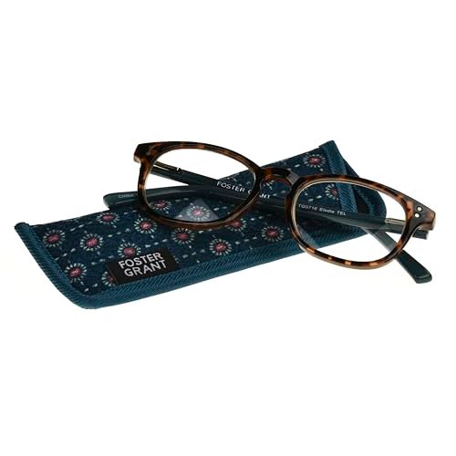 Foster Grant Women's Elodie Round Reading Glasses, Brown Tortoise/Transparent, 59 mm + 2.75 - Image 4