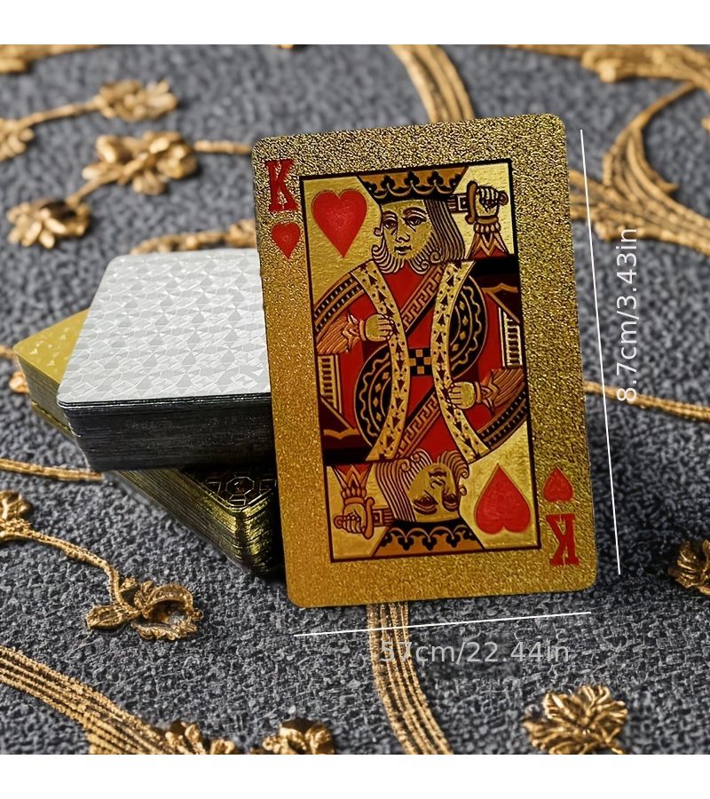 Silvery Plaid Plastic Poker Pair Clearance Playing Cards Set - Image 2