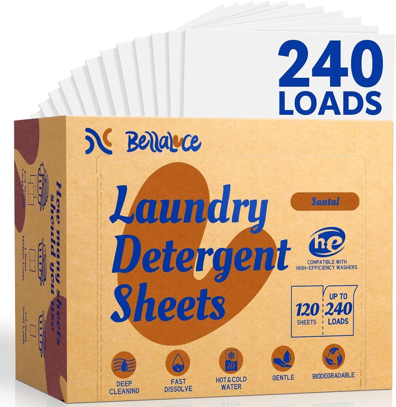 Bellaluce Laundry Detergent Sheets, 240 Loads, Lavender, Travel & Home Essentials - Image 1
