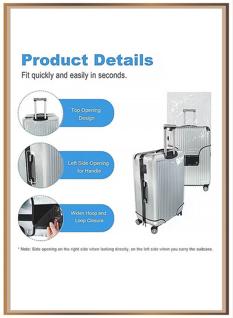 Luggage Cover,3 Pieces Clear PVC Suitcase Covers Protector For Tsa Approved,Suitcase Cover Set For 20 24 28 Inch Luggage - Image 3