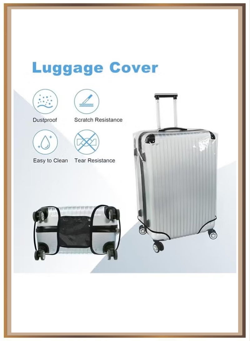 NNEWVANTE Luggage Cover,3 Pieces Clear PVC Suitcase Covers Protector For Tsa Approved,Suitcase Cover Set For 20 24 28 Inch Luggage - Image 5