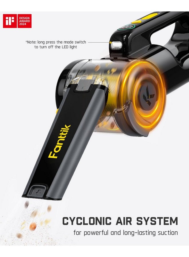 Fanttik Fanttik Fold V10 Apex Pivot Cordless Car Vacuum, 17000Pa Handheld Vacuum Suction Power, Smart LED Display, Portable for Car Home Pet (Deluxe with Flexible Hose&Pet Brush)  - Image 5