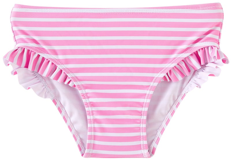 UMELOK Little Girls' Rashguard Sets Swimwear 2-Pieces Long Sleeve Bathing Suit Swimsuit Sets Pink, Dahlia 7Y - Image 4