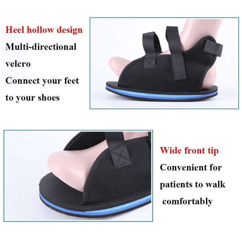 KUDIZE Cast Shoe Foot Support Medical Surgical Shoe, Ankle Support for Firmness & Prevents Wear & Tear of the Cast Cover, Food Fracture Support After Plaster for Men & Women (Medium, Black) - Image 5