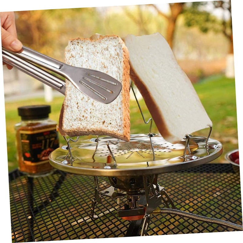 Foldable Camping Stove Toaster Bracket Stainless Steel Outdoor Grill Accessory - Image 3