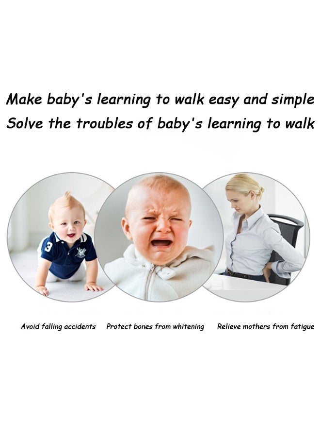 Vinnatsu Adjustable Baby Walking Harness Anti-Fall Learning Aid with Handheld Strap Supports Standing & Walking Practice Safety Waist Belt for Toddlers Pink - Image 4