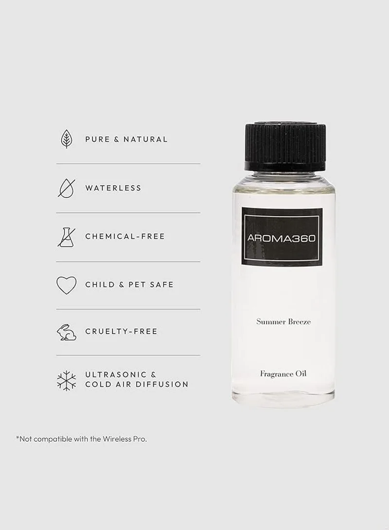 AROMA360 Summer Breeze Fragrance Oil Blend - Hotel Inspired for Luxury Essential Oil Diffusers - Aromatherapy Scent Diffuser Oil - Cucumber, Melon, and Violet