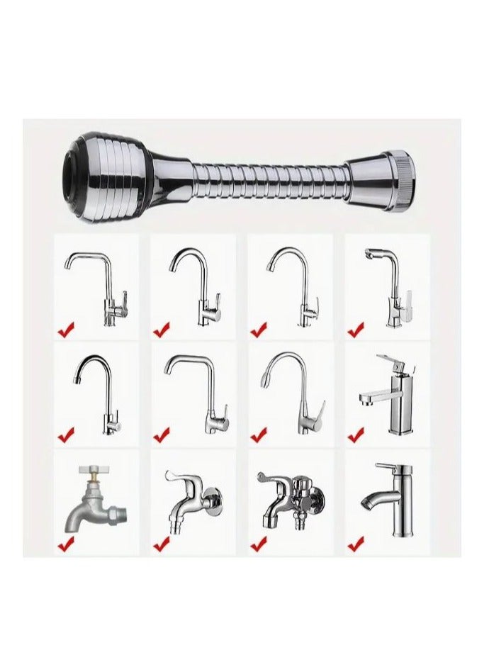1pc Faucet Extender 360 Rotatable High Pressure Dual Modes (Soft & Strong Spray) Water-Saving Easy Installation Standard size compatible with All Kitchen Sinks  - Image 5