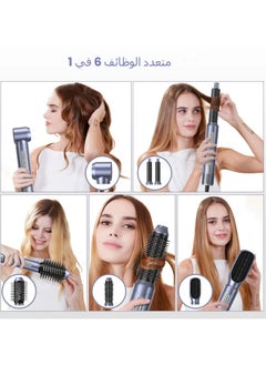General High Speed Hot Air Comb 6-in-1 Multi-function Hair Dryer Straightener Curling Iron Straight Roll Dual-purpose British Plug  - Image 3
