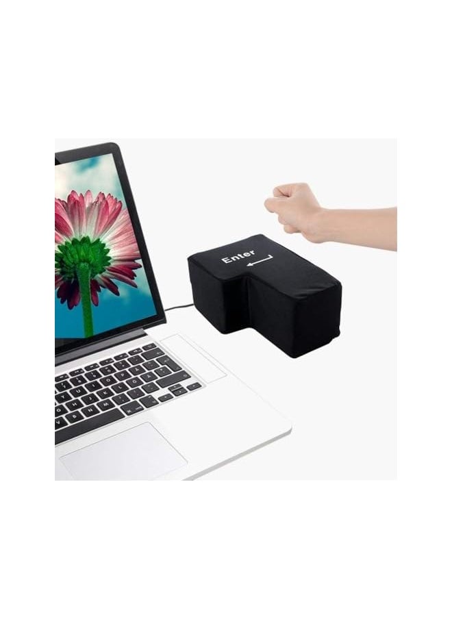 The Bros Giant Enter Button Big Enter Key Enter Throw Pillow Weird Decor Desk Toy Giant Plush Enter Pillow Enter Key Pillow Toys for Adults Fun Things USB Mouse pad  - Image 4