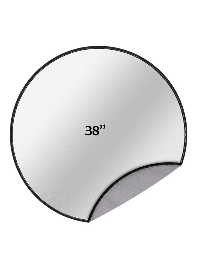 NIBEMINENT Round Fire Pit Grill Mat Grey 38inch - Image 1