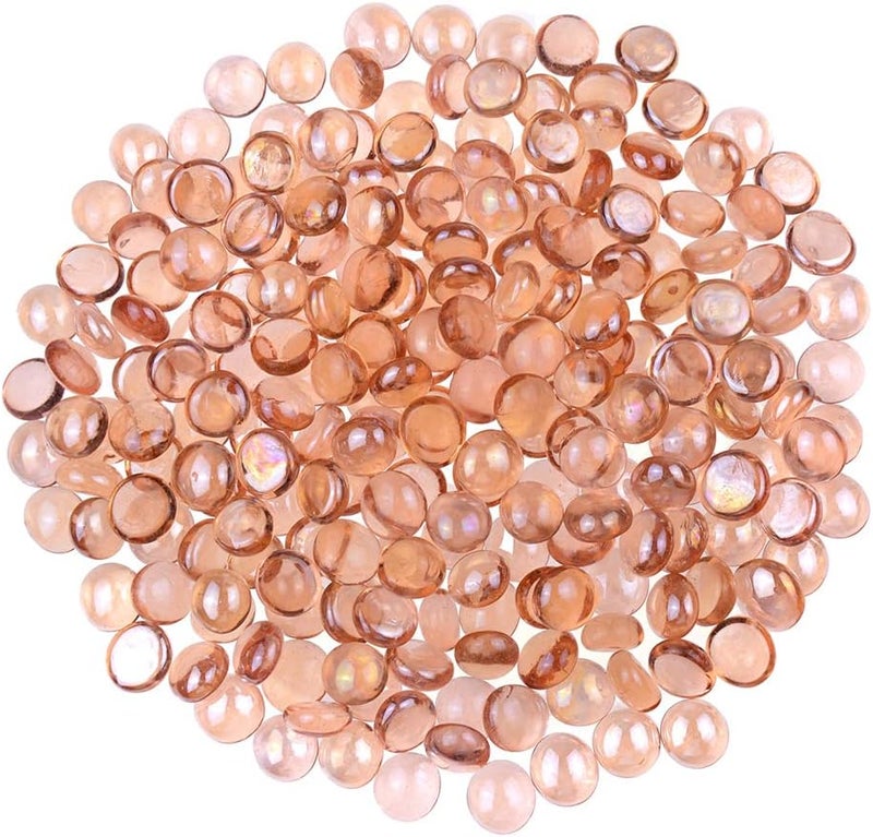 KINGOU Flat Glass Gems/Beads/Stones for Vase Filler, Table Scatter, Games - 1 Lbs (14-16mm, Approx. 5/8") - Image 1