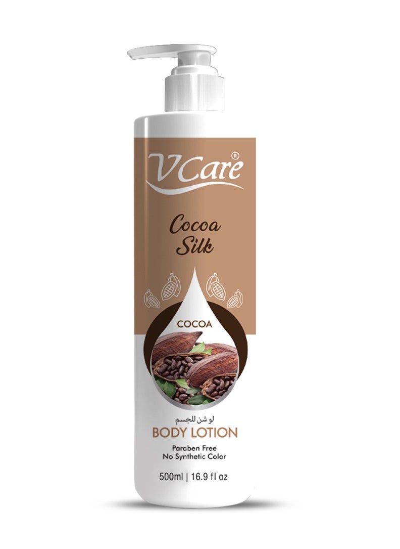 VCare - V Care Cocoa Silk Extract Body Lotion 500ml - Deep Hydration & All-Day Glow - Image 1