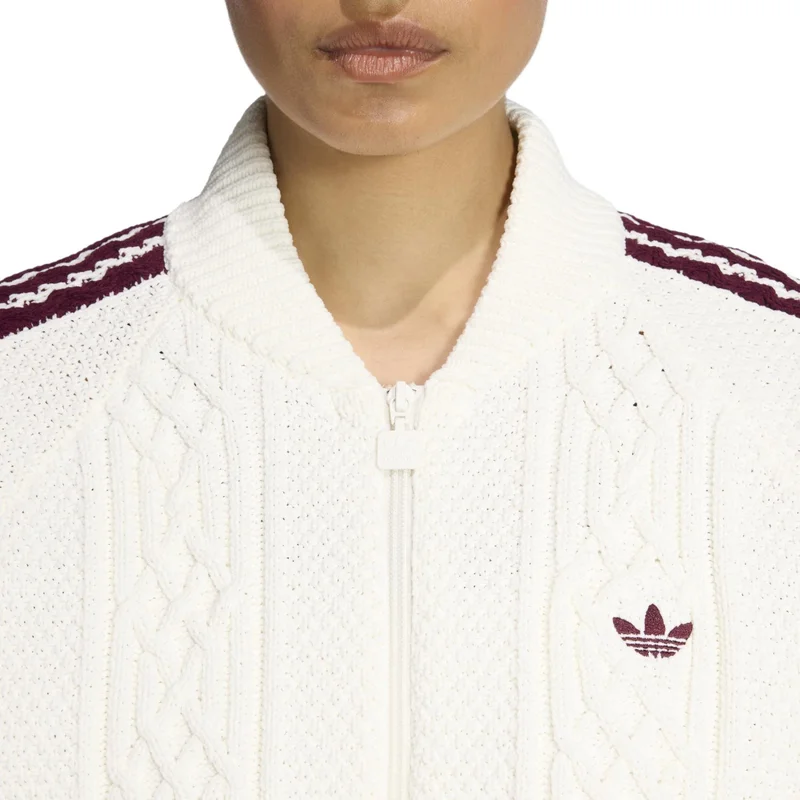 adidas Originals OWHITE ADIDAS ORIGINALS ARCHIVE CUTLINE KNIT TRACK TOP for Women | Best Price UAE