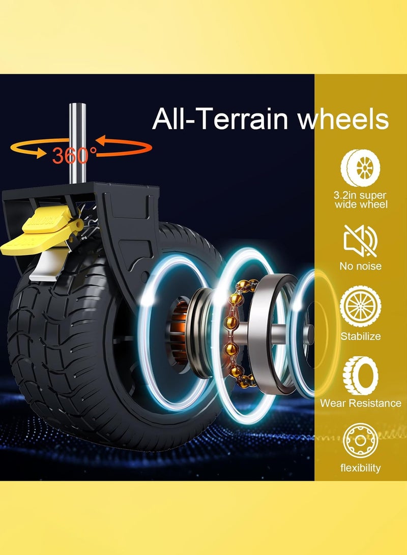 Bukela Wagons carts Foldable，Collapsible Wagon Foldable Wagon, Gather Heavy Duty Garden cart, Portable cart，Pets carts，with Large All-Terrain Beach Wheels and Drink Holder for Sports, Shopping, Camping - Image 4