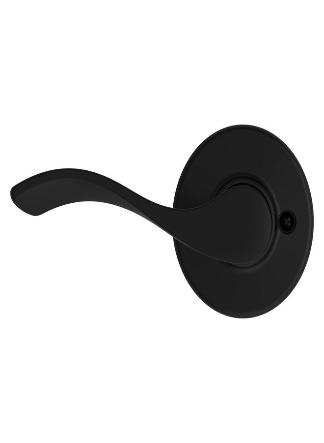 كويكسيت مقبض باب وهمي من نوع Kwikset Balboa، ذراع أحادي الجانب للخزائن والأبواب الفرنسية المزدوجة وأبواب المخازن، أسود مطفي، ذراع داخلي غير قابل للدوران لليسار، يعمل بالدفع/السحب. - Image 2