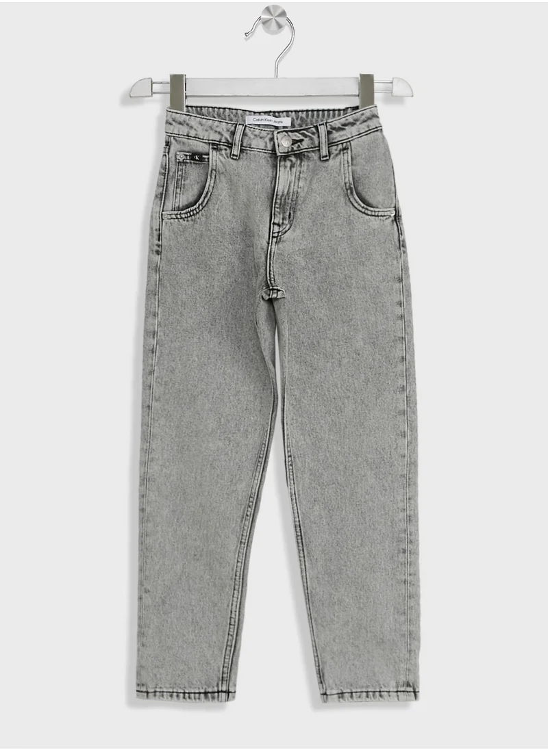 Calvin Klein Jeans Kids Light Wash Slim Fit Jeans