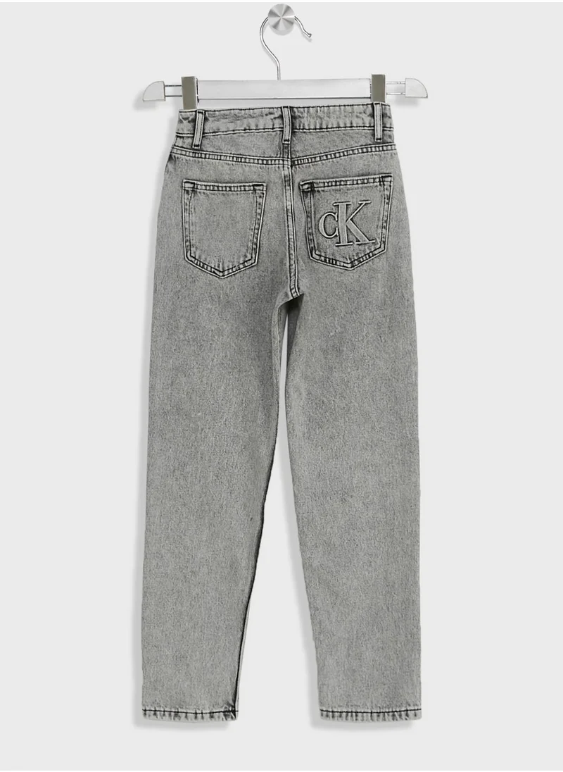 Calvin Klein Jeans Kids Light Wash Slim Fit Jeans