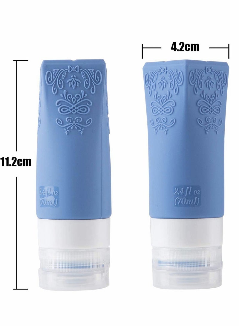 KASTWAVE 6 Pcs Cosmetic Travel Containers Set 70 ml Travel Bottles Leakproof - Image 2