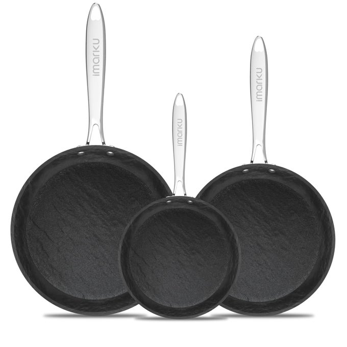 NON STICK FRYING PANS 81012 INCH NONSTICK FRYING PAN SET WITH COOL STAINLESS STEEL HANDLEDISHERWASHER SAFE SKILLETSPROFESSIONAL FRYING PANS SET BEST GIFTS