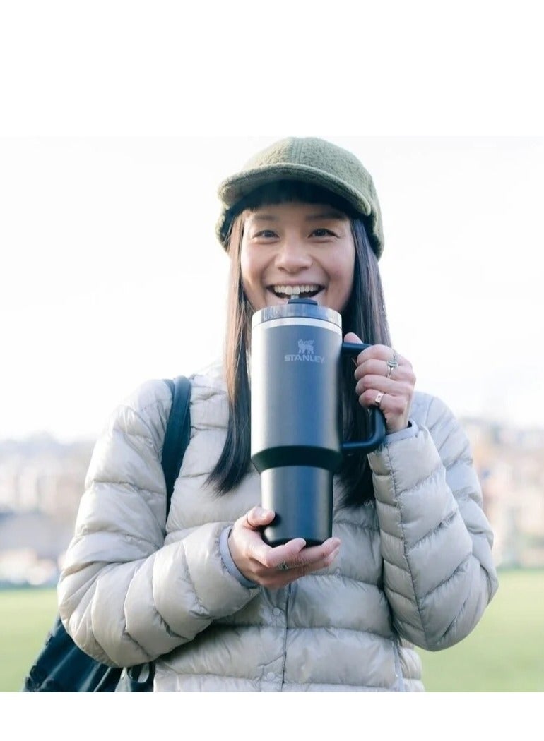 Stanley Quencher H2.0 FlowState Vacuum Insulated Tumbler 40oz Black Stainless Steel Travel Mug with Leakproof Lid & Reusable Straw, Double-Walled Design – Keeps Drinks Hot for 7 Hours & Cold for 24 Hours – Durable, Portable, Eco-Friendly & Ideal for Work, Gym, and Outdoor Use - Image 5