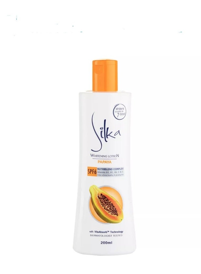 Silka Whitening Lotion  Papaya 200 ml