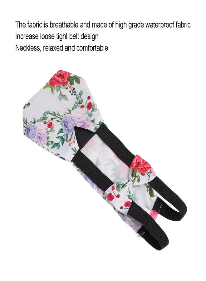 زيروديس حفاضات للدجاج والحيوانات الأليفة، حفاضات فضفاضة وضيقة للدجاج والإوز والبط، حفاضات جيبية للفضلات بنقشة زهرة الفاوانيا للدواجن والحيوانات الأليفة (مقاس كبير) - Image 3