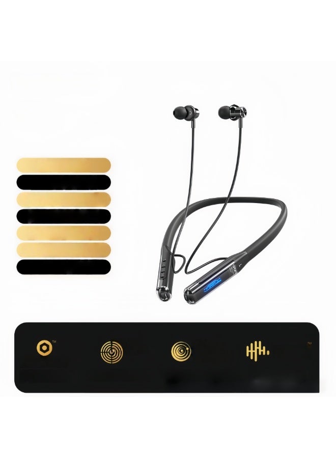 EBMINI New Digital Noise Cancelling Neck Hanging Wireless Bluetooth Earphones
